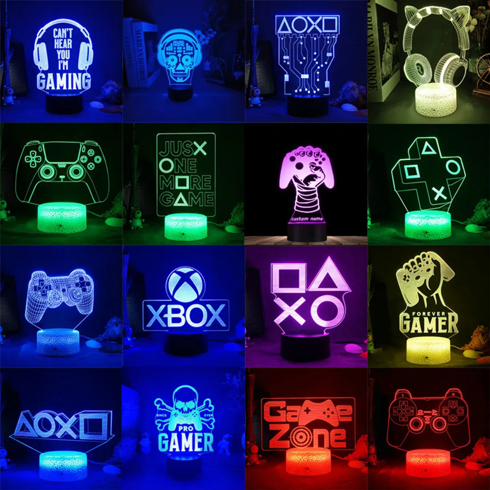 Acrylic 3D LED Gaming Lamp