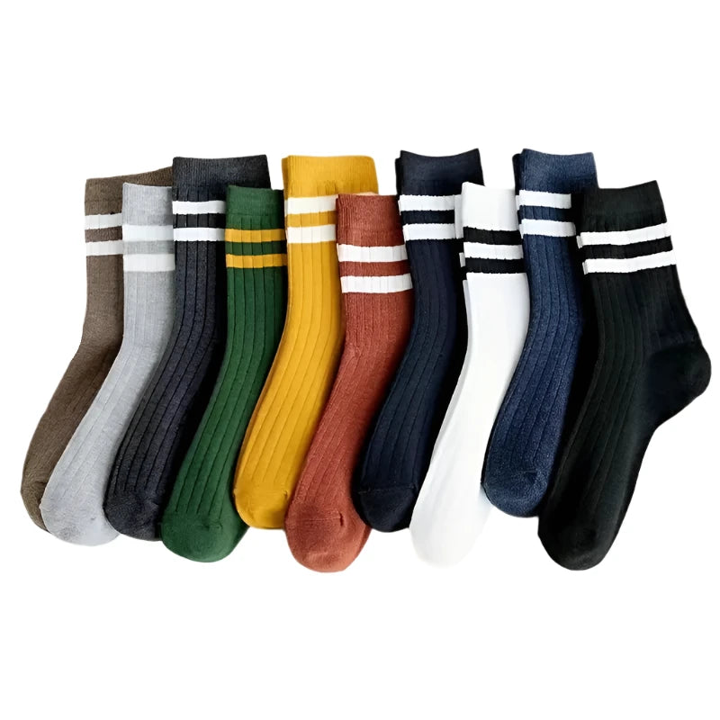 Vintage Stripe Crew Socks